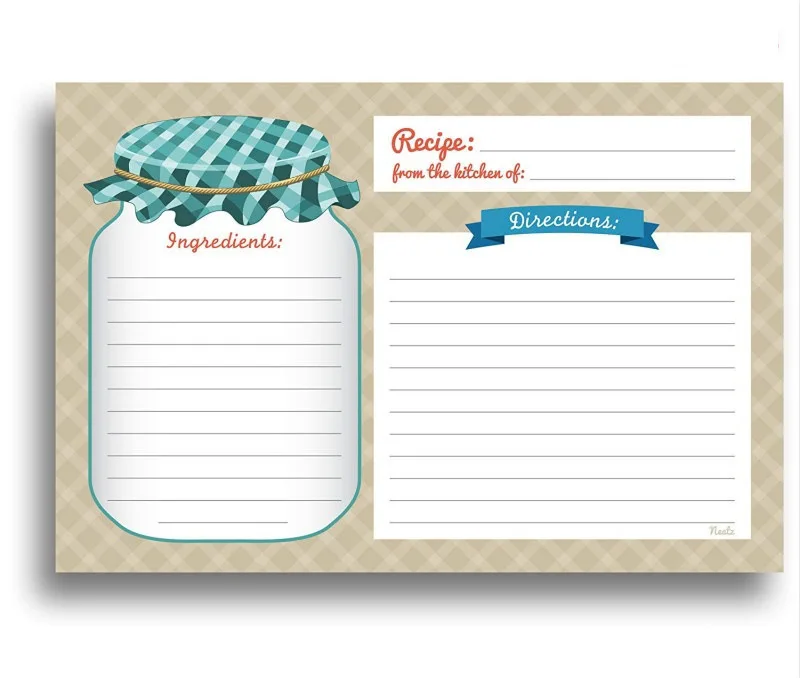 

Home kitchen recipe card postcard