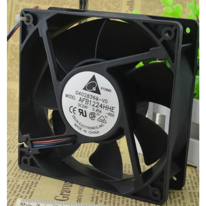 

New Cooler Fan for Delta AFB1224HHE 24V 0.45A 12cm 12038 120*120*38mm Ball Bearing Fan