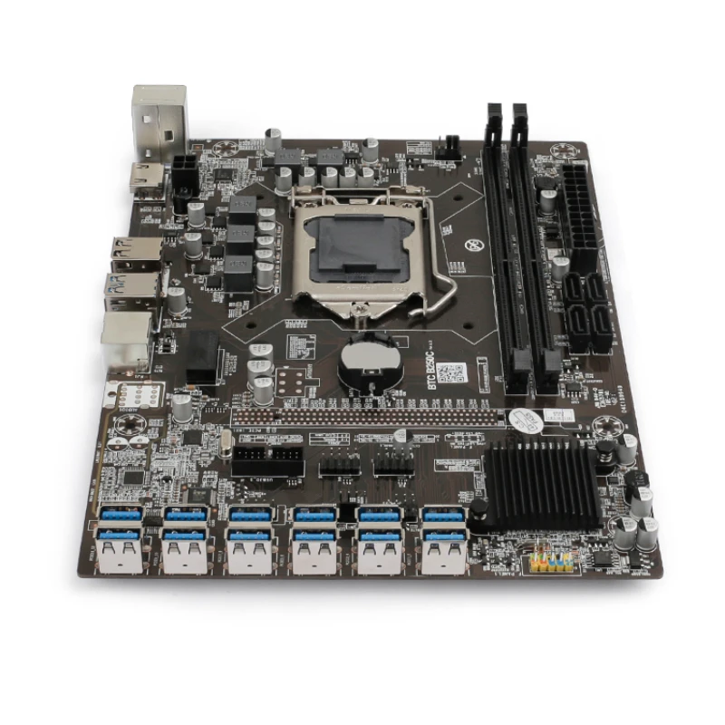 

Hot Selling B250 BTC LGA 1151 12 USB3.0 Ports Motherboard B250C for 12 GPU