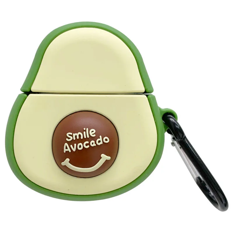 

For AirPod 2 Case 3D Fresh Avocado Cute Cartoon Kwaii Soft Silicone Cases For Apple Airpods pro Case Cover Funda Keychain