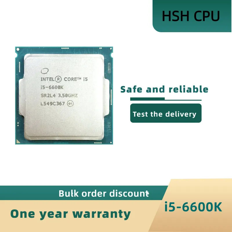 Процессор Intel Core i5 6600K 3,5 ГГц четырехъядерный четырехпоточный ЦПУ Процессор 6 Мб 91 Вт LGA 1151