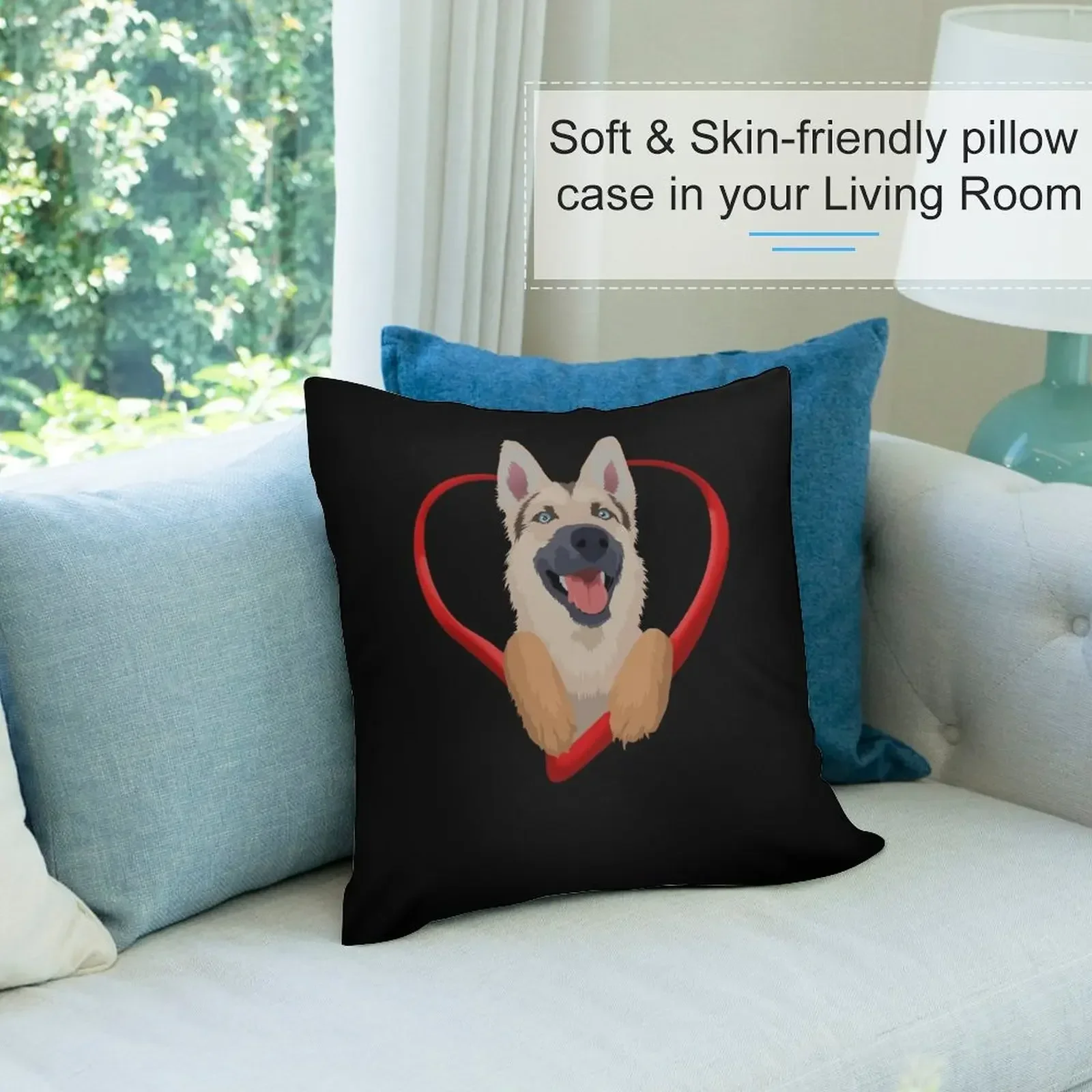 Гербирийская овчарка сибирский хаски немецкая наволочка роскошный декоративный