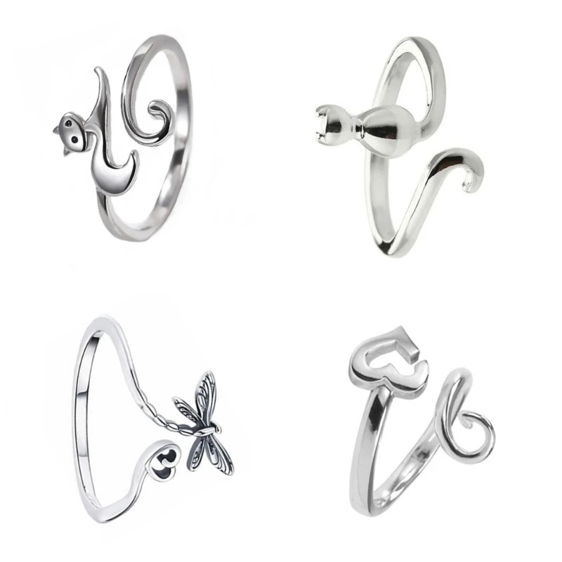 Кольца для вязания крючком Регулируемые кольца большого пальца Натяжные из