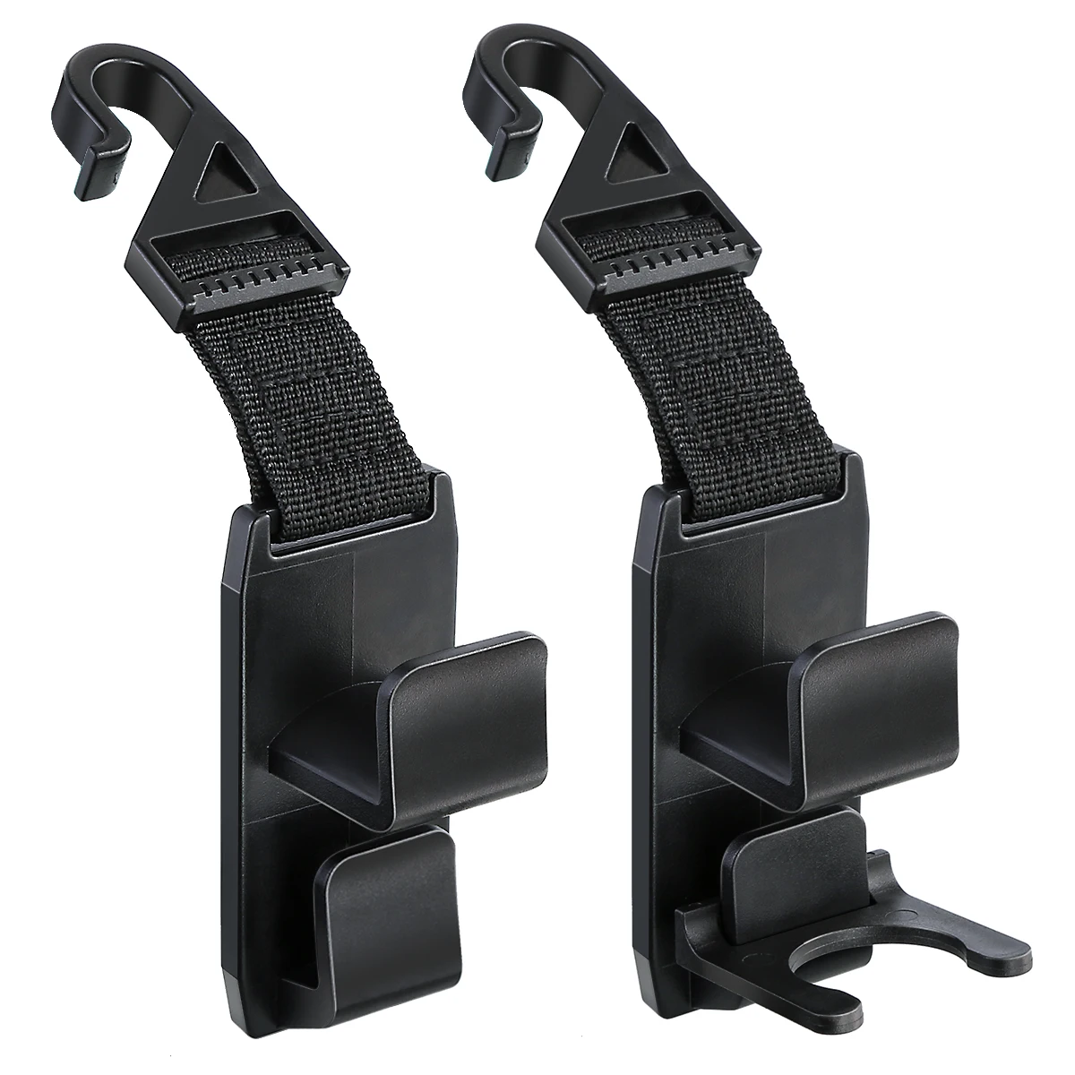 4 Pack Car Seat Headrest Hooks Universal Backseat Storage Hanger Organizer with Bottle Holder for Handbags |