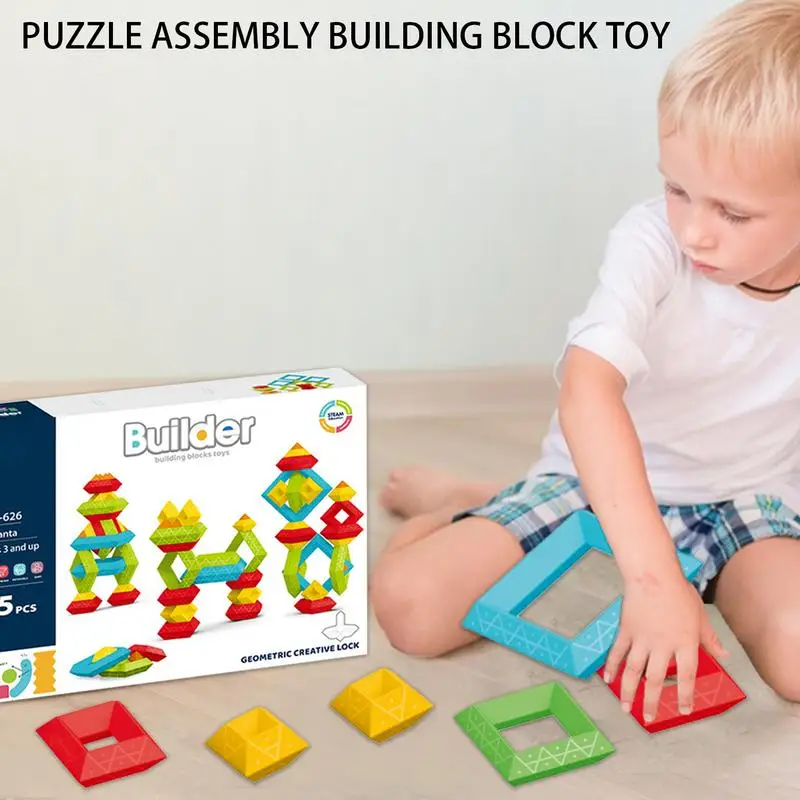 Пирамида строительные блоки | Дошкольные игрушки Строительные для детей STEM