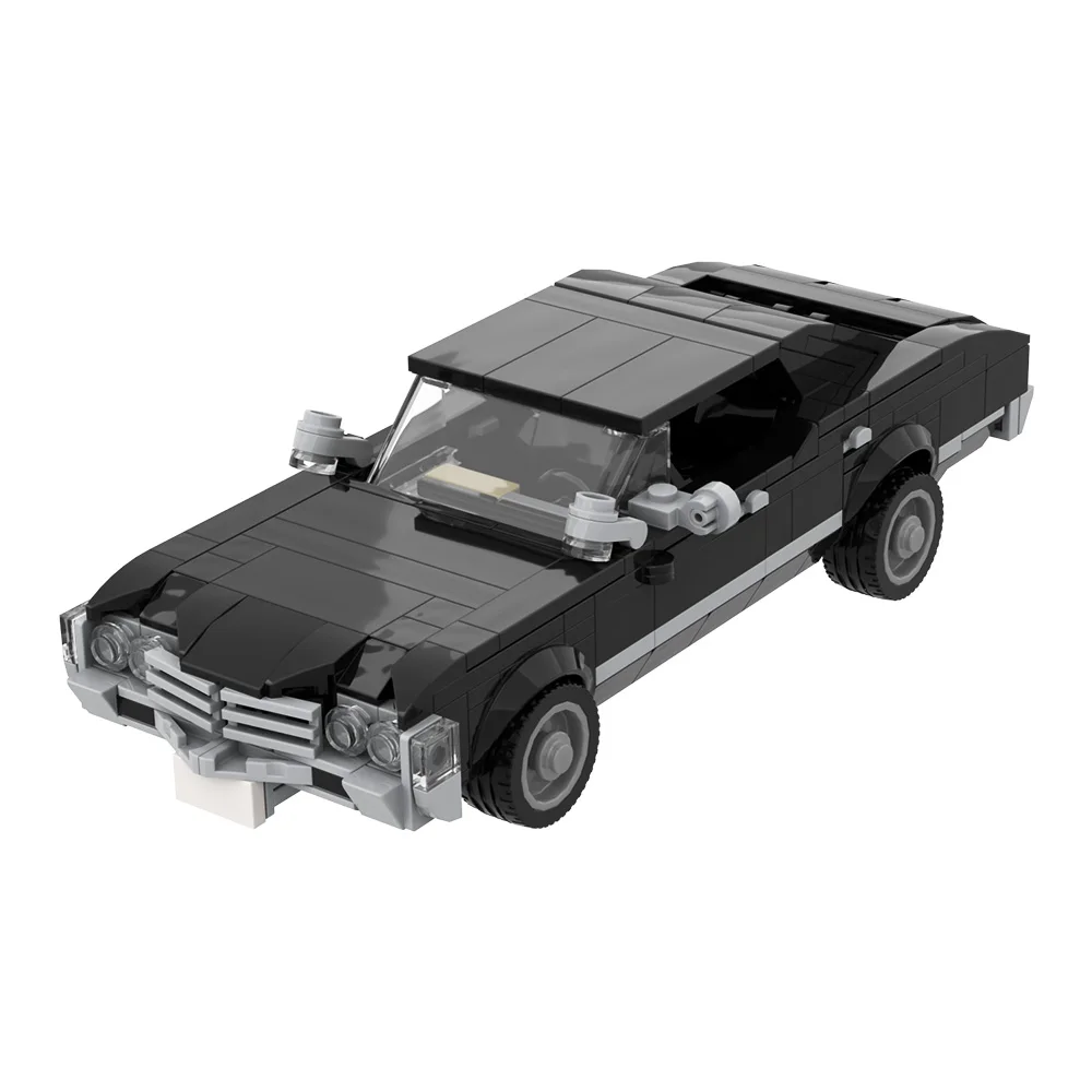 Фото MOC Сверхъестественное Impala, модель автомобиля, строительные блоки, фильм «Сверхъестественное», 1967, Chevroleted Impala, черный автомобиль, кирпичная игрушка, подарок для взрослых №5