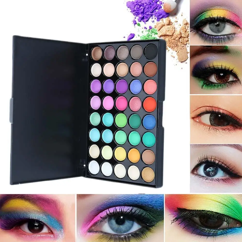 

40 Color Matte Eyeshadow Palette Glitter Eye Shadow Waterproof Long Lasting Make Up Pallet Shimmer Fashion Women Beauty Eyes