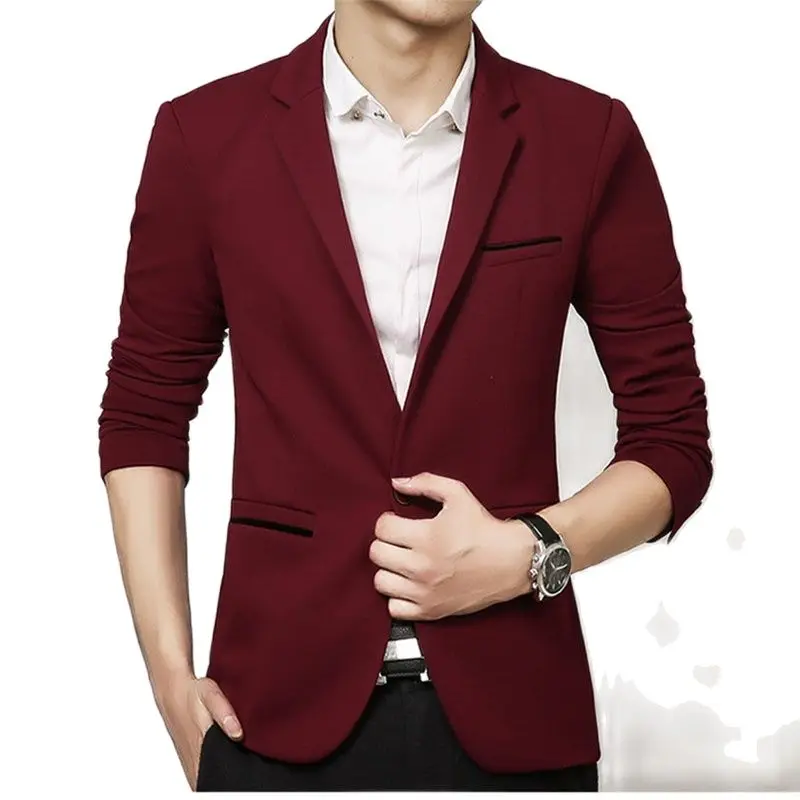 

Brand Mens Casual Blazers Autumn Spring Fashion Slim Suit Jacket Men Blazer Masculino Clothing Vetement Homme M~5XL AY1415