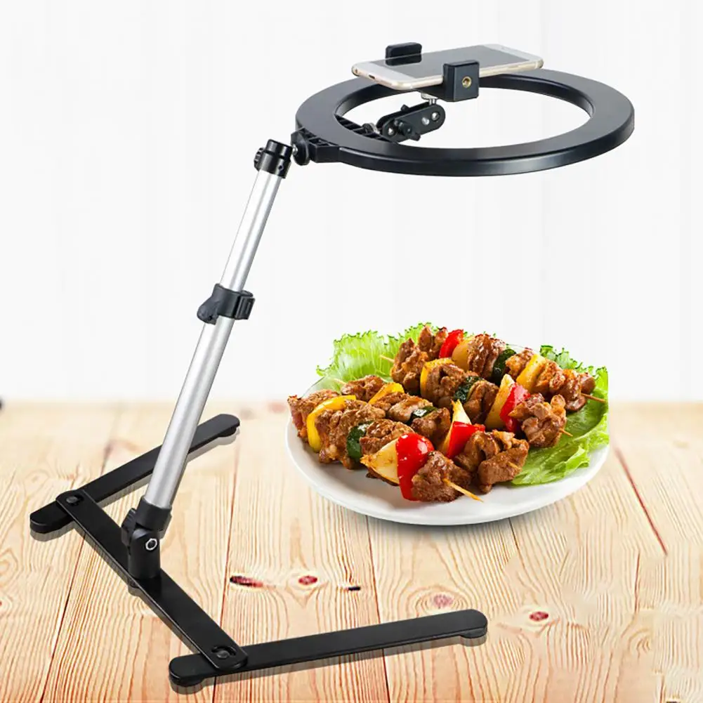 

Practical Universal Live Streaming Stand Adjustable Angle LED Fill Light Mobile Phone Shooting Stand Overhead Shot