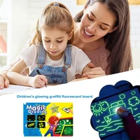luminescent drawing board glow in dark kids paint fun toy with 2 pens exercise practical ability color cognition skillful