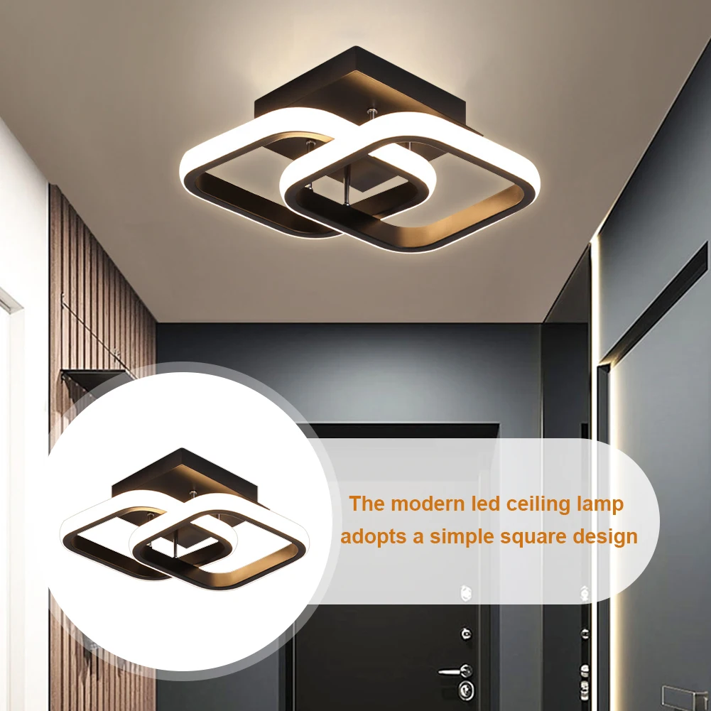 

Декоративный потолочный светильник для коридора, современный простой светодиодный светильник для прихожей, балкона, минималистичный, с ви...