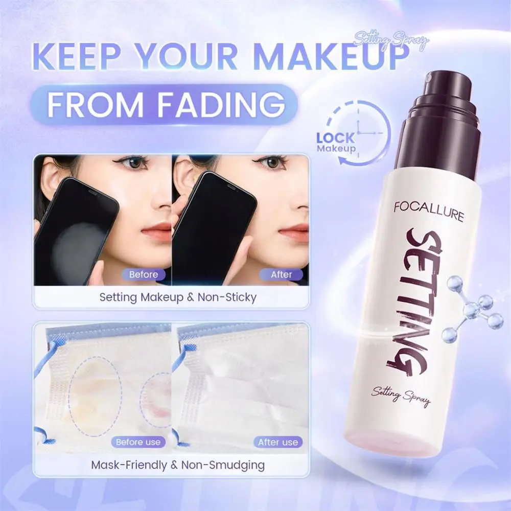 

FOCALLURE Hydrating Long-lasting Setting Spray Moisturizing Lightweight Oil Control Natural Face Foundation Makeup Cosmetics NEW