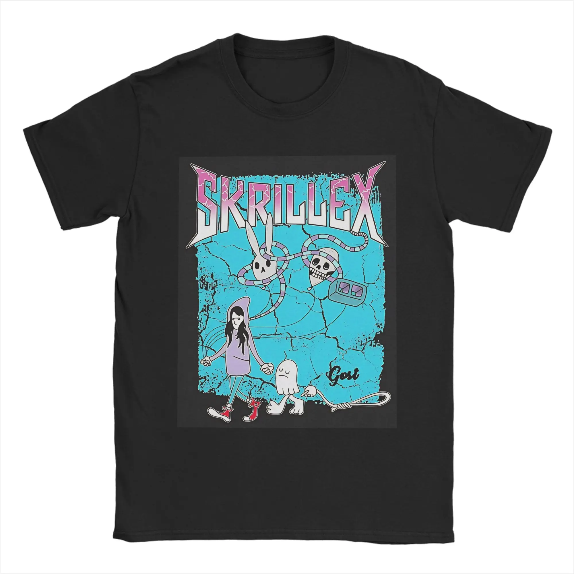 Фото Футболка Skrillex Unrestrained Cyber Tone Classic с забавным принтом, 100% хлопок, футболки и топы для мужчин №4