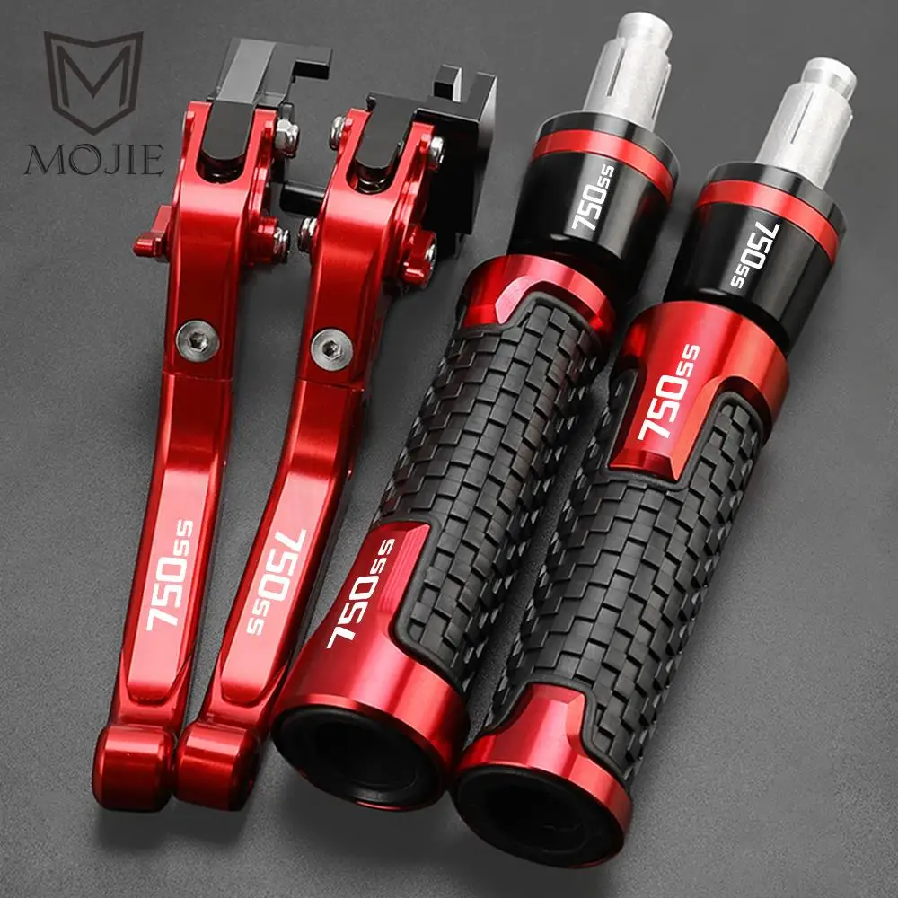 

Motorcycle Accessories For DUCATI 750SS 750 SS 1999-2002 2001 2000 CNC Adjustable Brake Clutch Levers Handlebar Handle Grip Ends