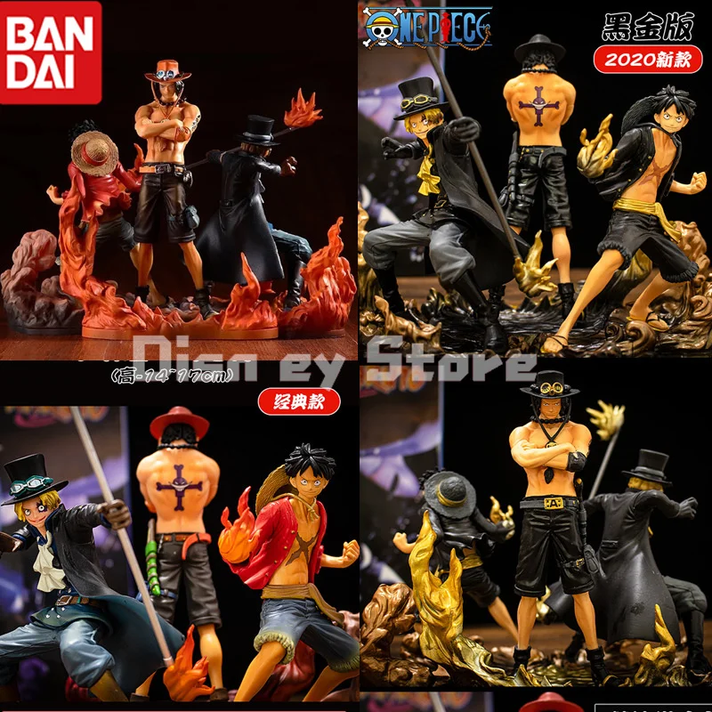 

3pcs/set One Piece Anime Figure Dxf Brotherhood Luffy Ace Sabo Manga Statue Action Figure Collectible Model Toy Christmas Gifts