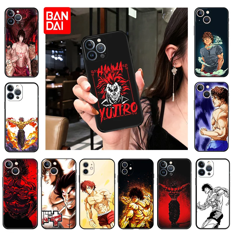 

Black Soft Silicone Phone Cases For iPhone XR XS Max 7 8 6S Plus X Anime Baki Hanma Matte Cover For iPhone 13 12 Pro 11 SE 2022