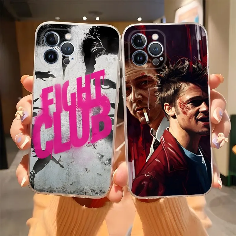 

Fight Club Movie Phone Case Transparent For Iphone 14Pro 11 12 13 Pro Max Mini 6 6s 7 8 Plus X XR XS SE2020 Cover