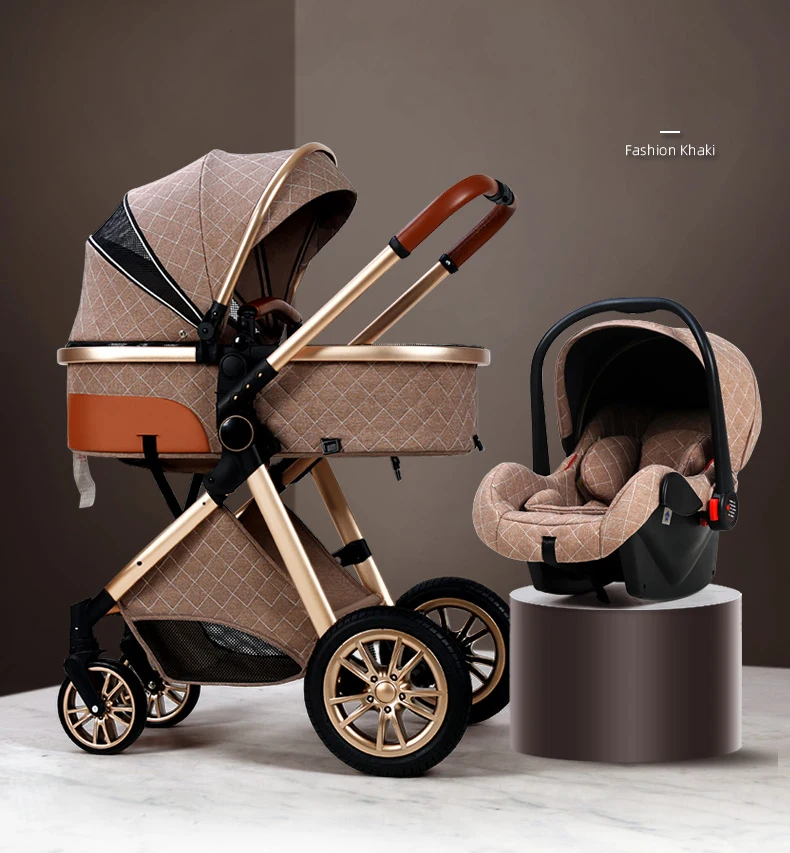 2023 New baby stroller High landscape 3 in 1 baby carriage Luxury Baby Pushchair Baby Cradel Infant Carrier kinderwagen baby car enlarge