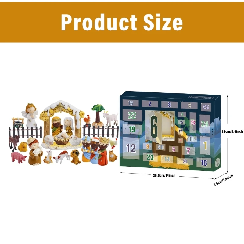 N7MD Рождественский календарь приключений с 25 вертепами для детей обратным