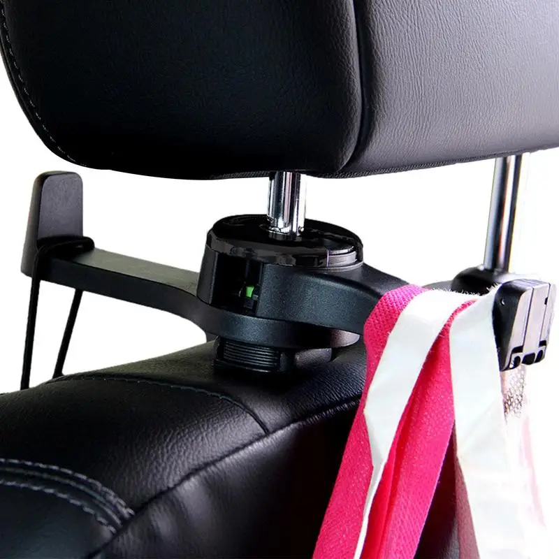 

Car Seat Hooks Phone Stand Holder 2-in-1 Auto Vehicle Back Seat Headrest Hanger Hooks Automotive Headrest Handbag Holder Hangers