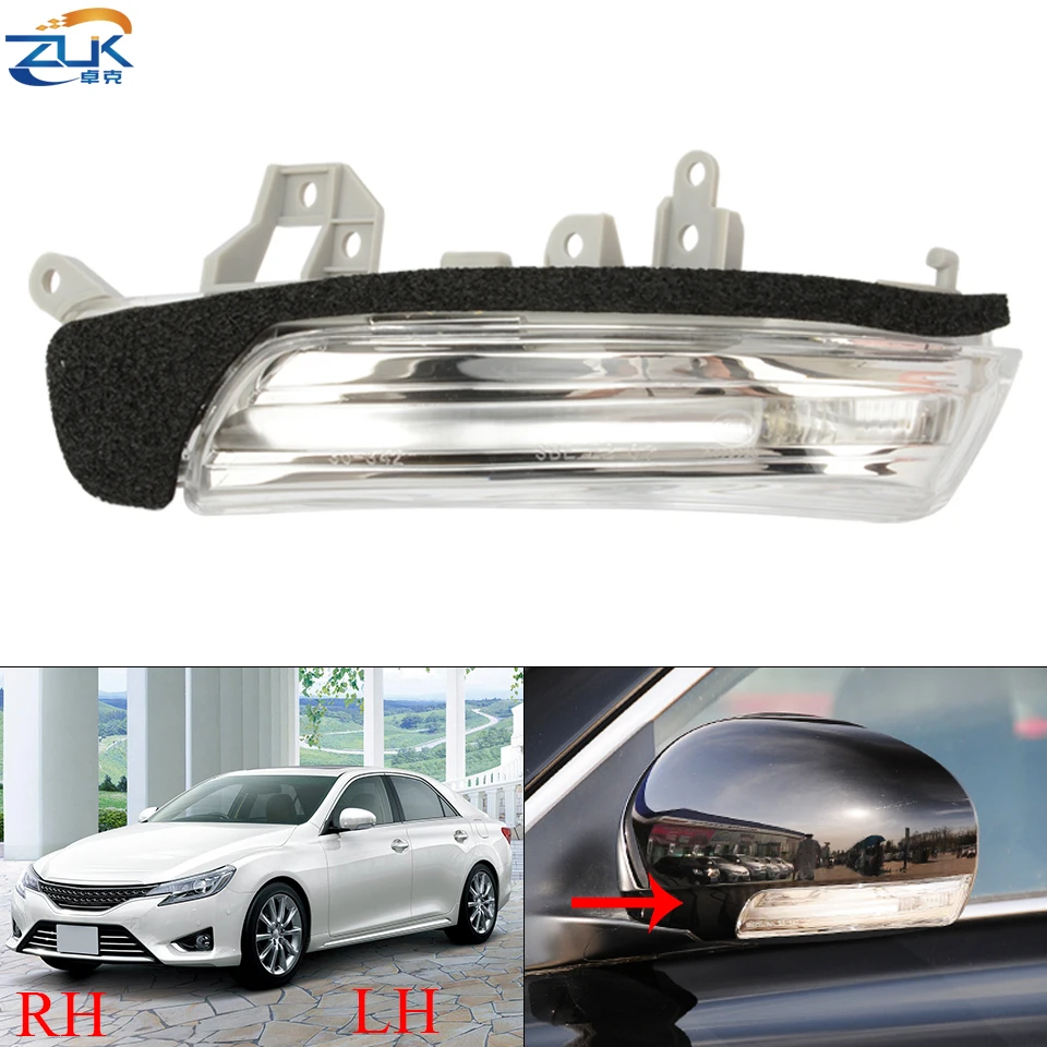 

ZUK Left Right Outer Rearview Mirror LED Turn Signal Light For TOYOTA PRIUS 2009-2012 AVALON 2010-2012 REIZ WISH CROWN MARK X
