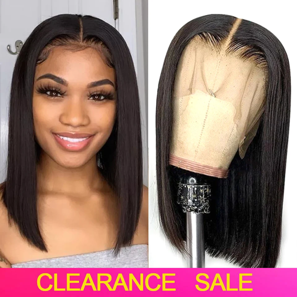 

Short Bob Wig Lace Front Human Hair Wig Transparent Lace Frontal Wig 13x4x1 Brazilian Straight Bob Lace Front Human Hair Wigs