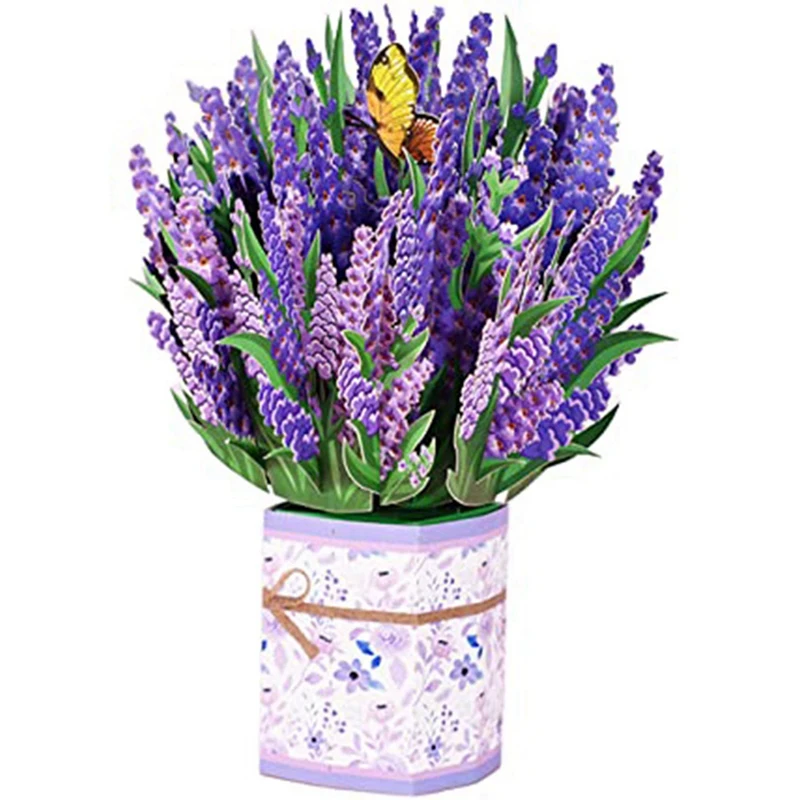 

New -Up Flower Bouquet Greeting Cards For Mum, Paper Flower -Up Card 3D Birthday Cards Mothers Day Gifts For Women