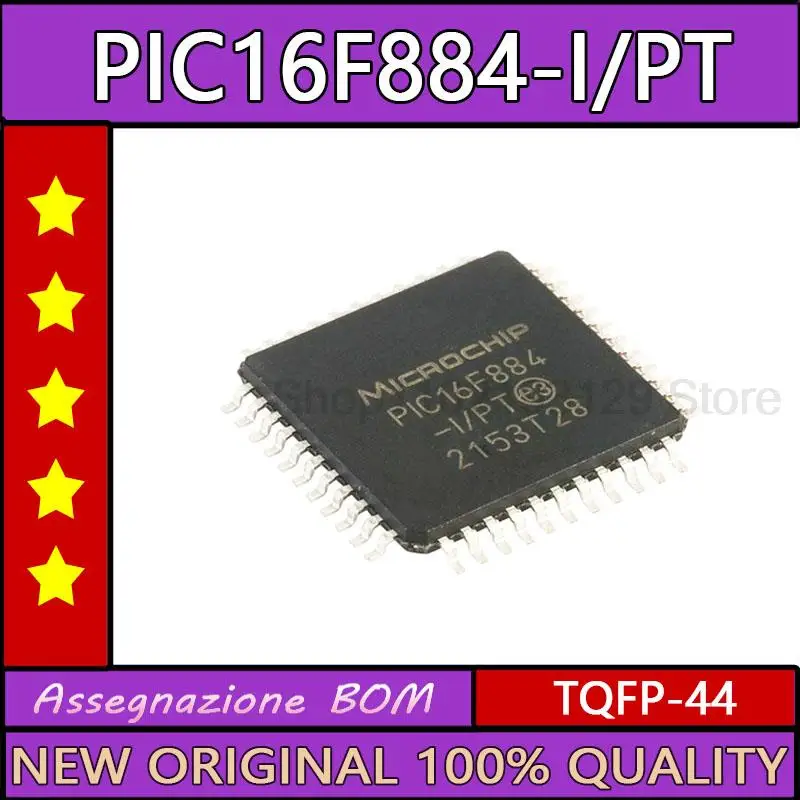 

New 5 шт./лот PIC16F884 PIC16F884-I/PT PIC16F884-E/PT TQFP-44 Flash IC Chip