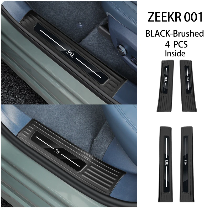 

для полосок на пороги ZEEKR 001, специальные защитные полосы из нержавеющей стали в автомобиле, модернизация против царапин, украшения