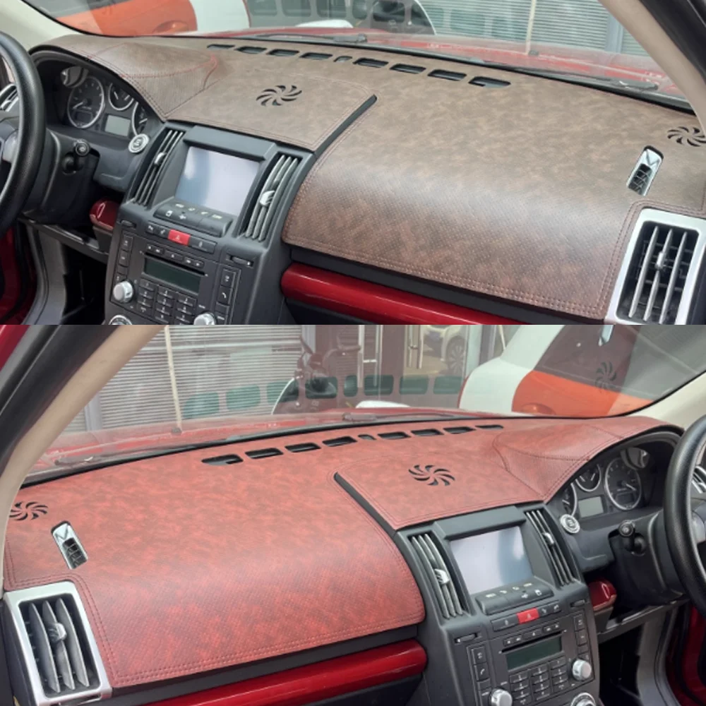 Фото Кожаный коврик на приборную панель для Land Rover LR2 Freelander 2 2007-2013, автомобильные аксессуары, противоскользящий, для интерьера №1