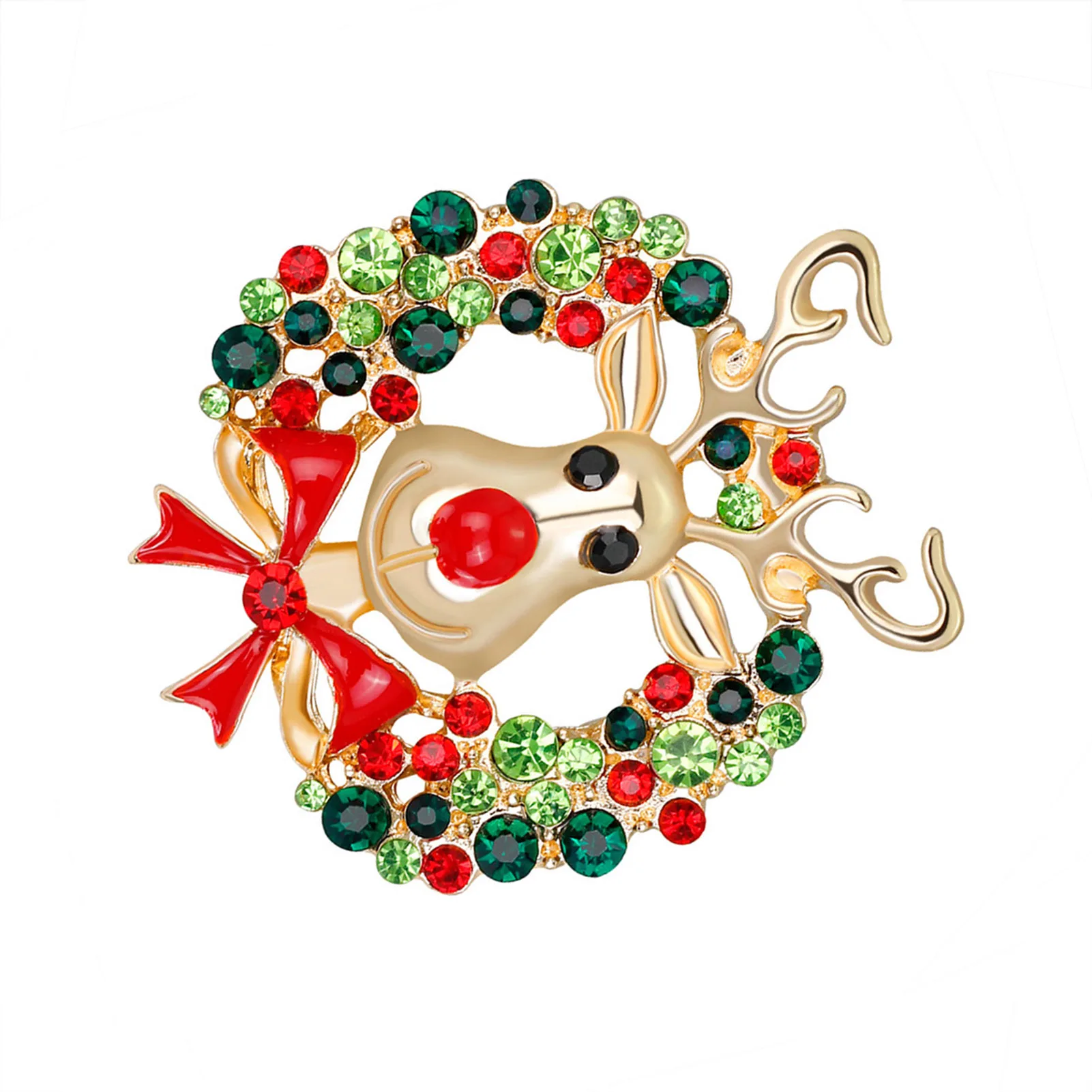 

Christmas Elk Shape Alloy Brooch Funny Lapel Pin Clothes Backpack Decoration for Wedding Dancing Party Banquet