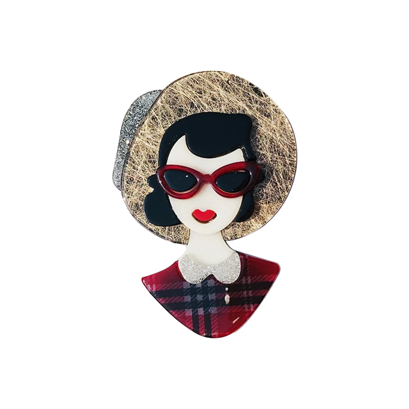 

Dmari New Arrival Women Brooch Korean Fashion Lapel Pin Cute Arcrylic Elegant Lady Badge Luxury Jewelry 2022