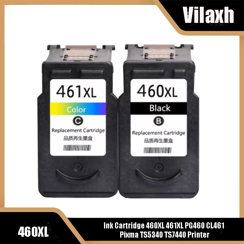 

Восстановленный картридж vilaxh для принтера Canon PG 460 CL 461 Φ, чернильный картридж 460XL 461XL PG460 CL461 Pixma TS5340 TS7440