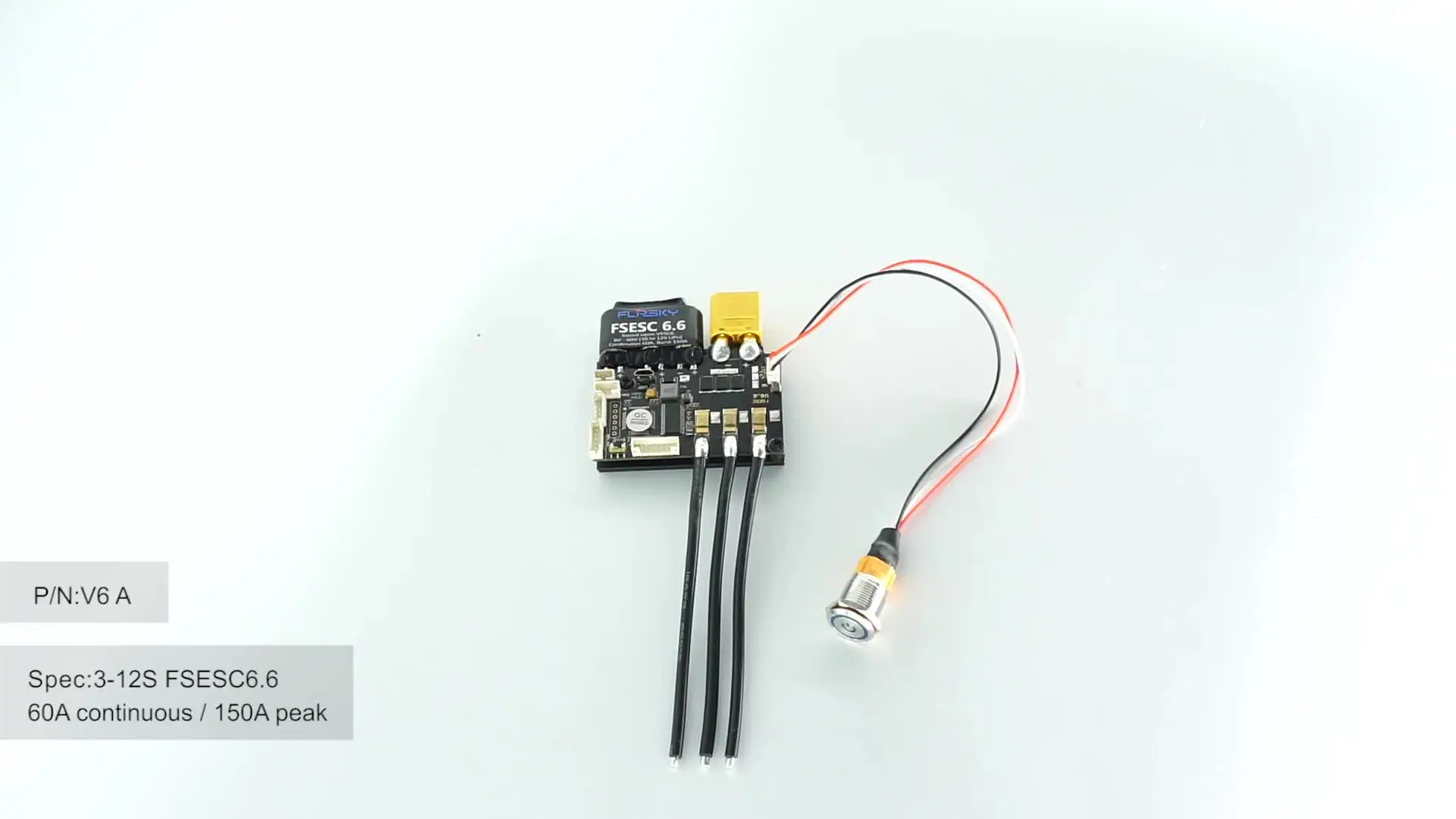 

Flipsky ESC 6.6 based upon VESC 6 with Heat Sink 60A 12S Skateboard Motor ESC