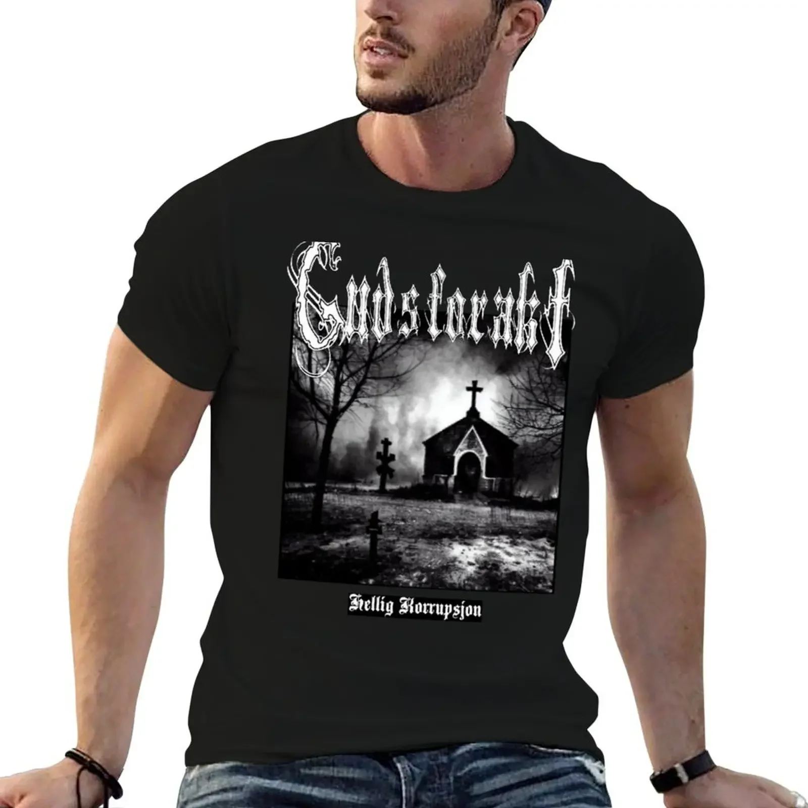 Gud 인akt: футболка Hellig Korrupsion незаменимая для мальчиков летний топ с животным