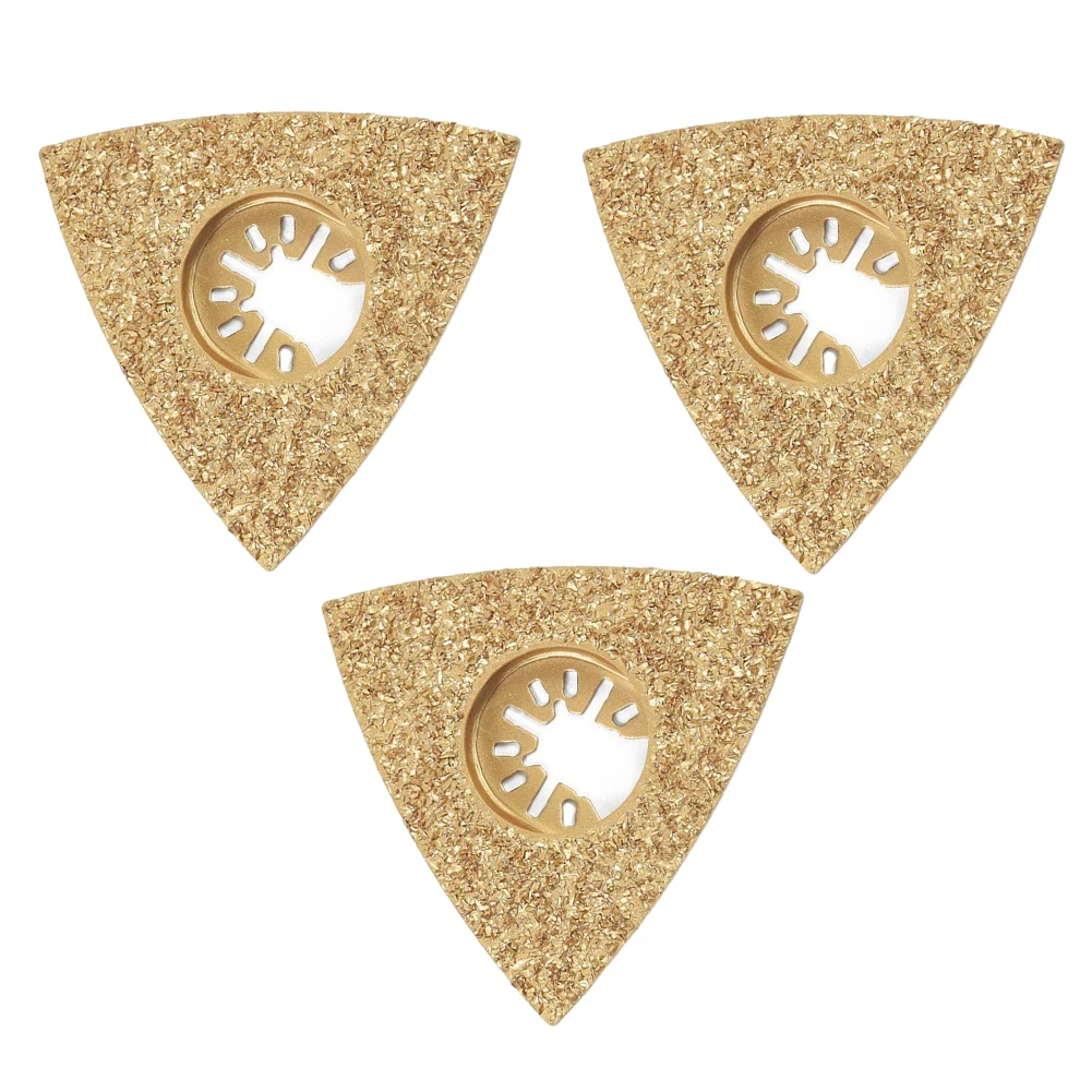 

3Pcs Triangle Carbide Rasp Blade Oscillating Saw Blade Universal Cutting Disc For Multitool Woodworking Grout Removal Tool Parts