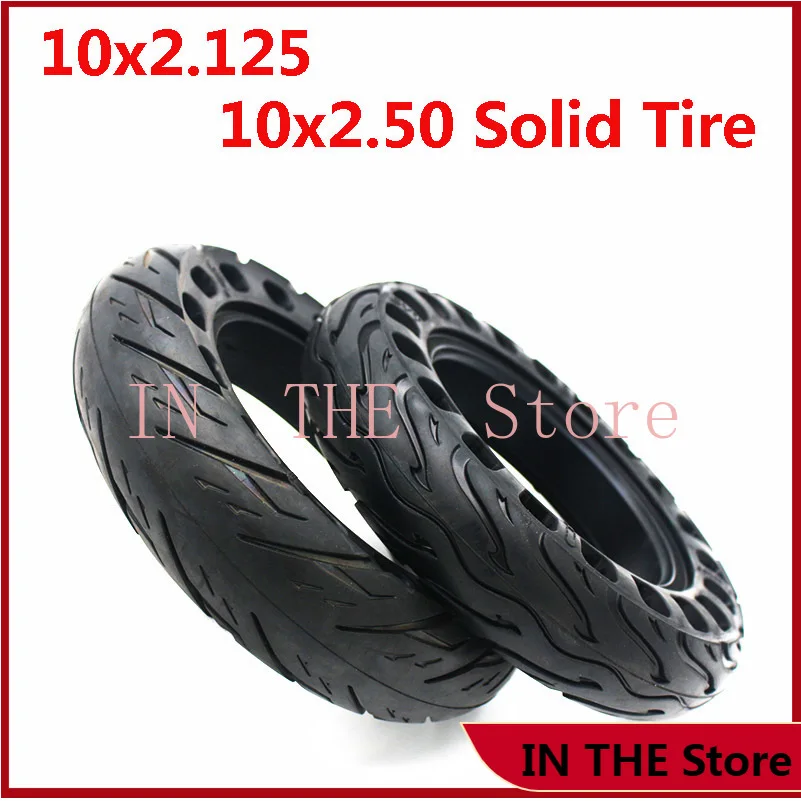

10x2.125/ 2.50 Solid Tire 10*2.125 Tubeless Tyre for Electric Scooter Balance Car 10 Inch Explosion-proof Solid Tire Accessories