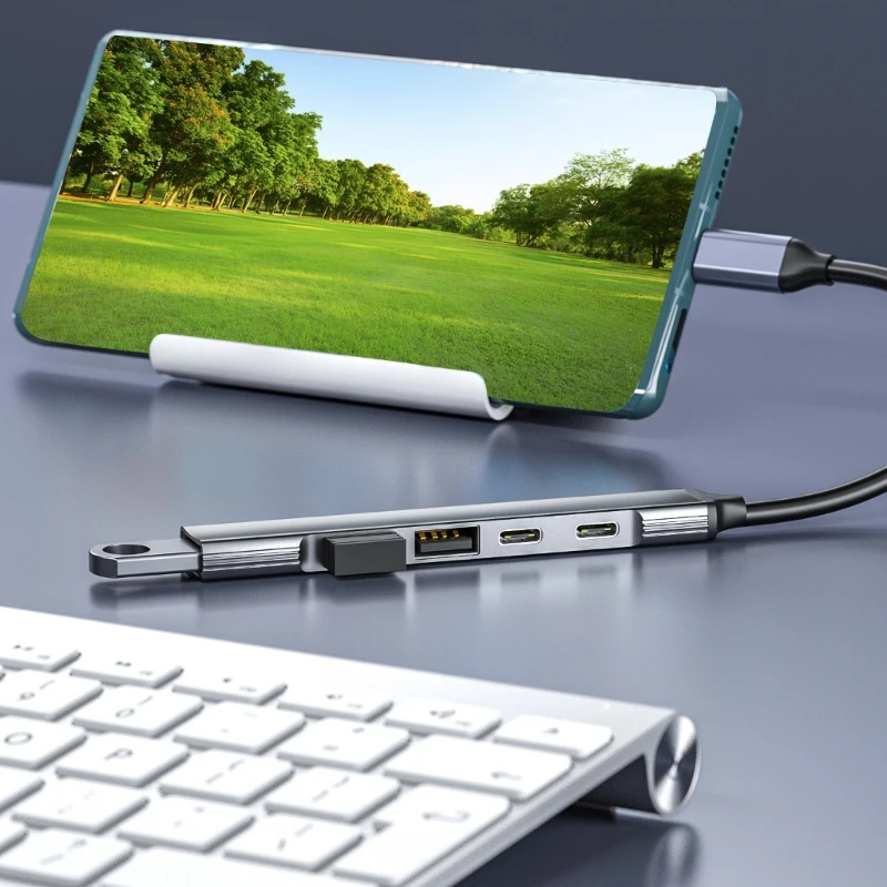 OPEN-SMART Концентратор USB-C 5 в 1 алюминиевый