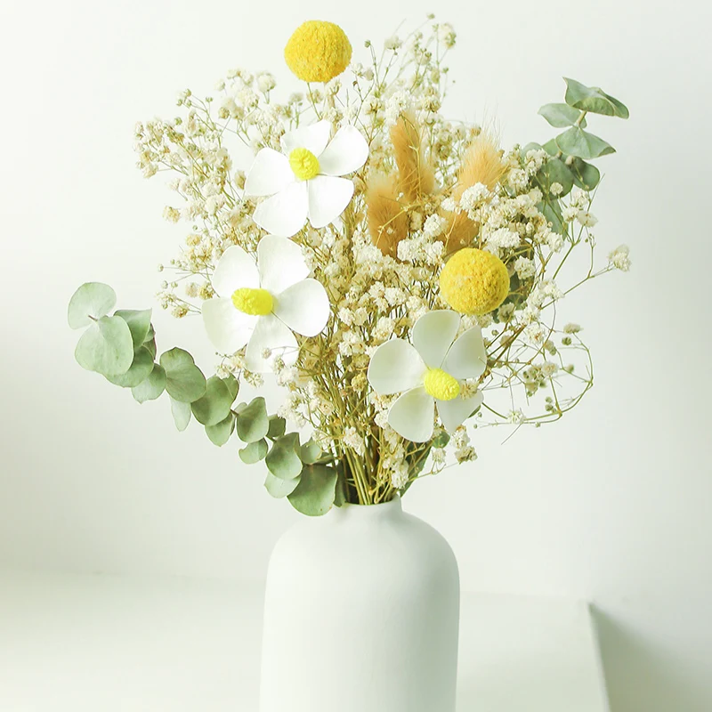 

Natural Handmade Dried Flower Gypsophila Roses Voliets Home Living Room Decor Shooting Props Flower Arrangement Crafts