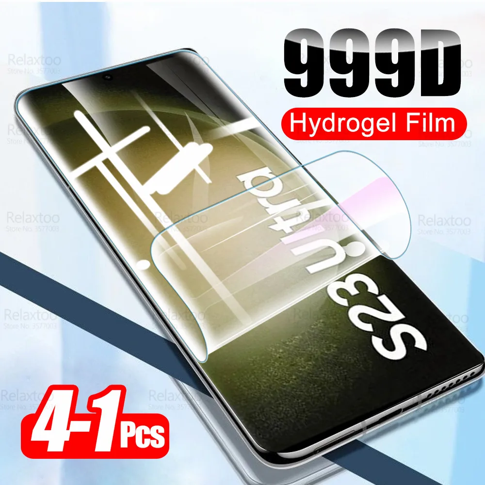 

1-4Pcs Full Curved Soft Film For Samsung Galaxy S23 Ultra Screen Protector Samsong S 23 Plus S23Ultra 5G Hydrogel Film Not Glass