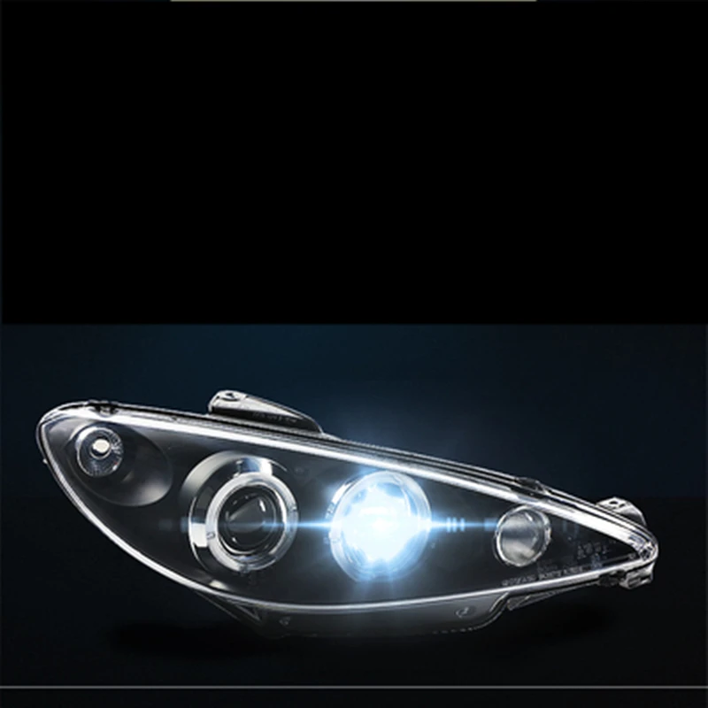 Фото Светодиодная фара для Peugeot 206 2004-08 DRL дневные ходовые огни сигнал поворота ангельские глазки ксеноновые автомобильные аксессуары для автомобиля №1