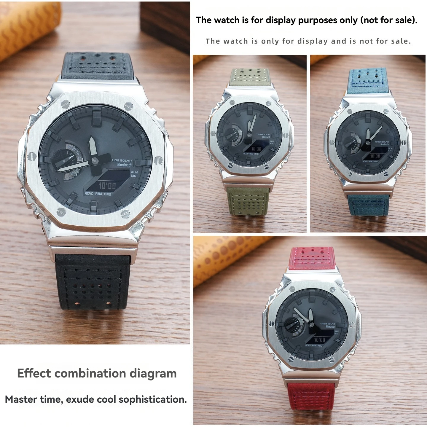 Фото Подходит для серии Casio G-SHOCK GA-2100, GA2110, GA-B2100, модифицированные аксессуары для модернизации, ремешок для часов из натуральной кожи. №4