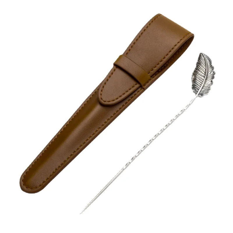 

Портативный разблокировщик сигар, Открыватель для сигар из стерлингового серебра, перо, отверстие для сверления, разблокировка сигар, аксессуары для курения