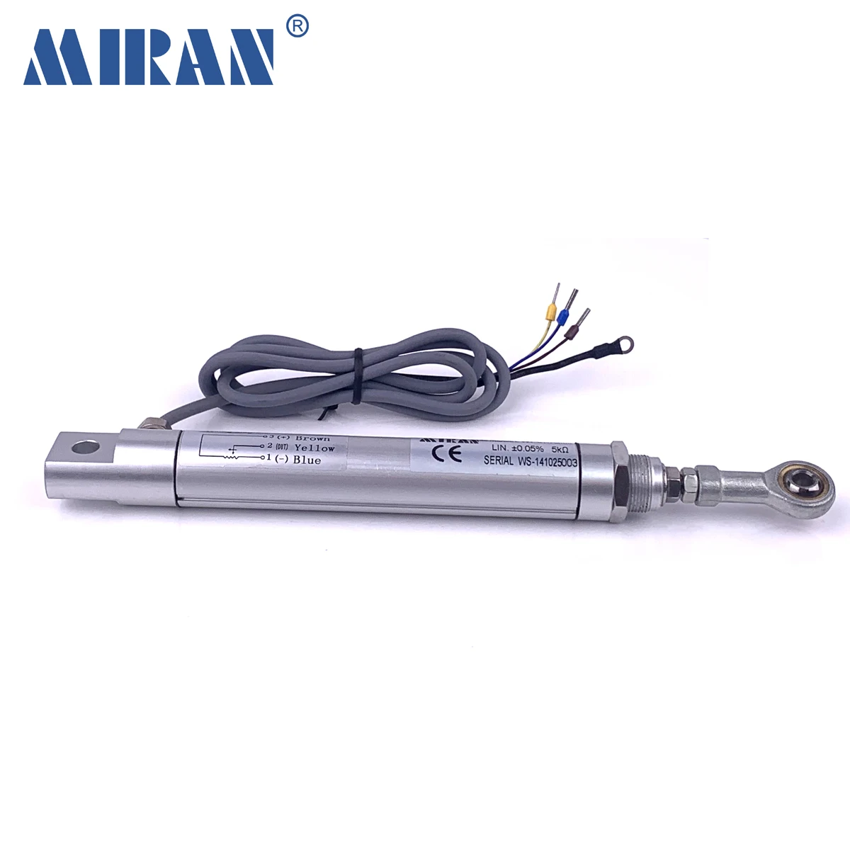 Miran WY-01 15-75mm High Sealing Screw Installation Miniature Pull Rod Linear Position Sensor/Scale for Cement Equipment