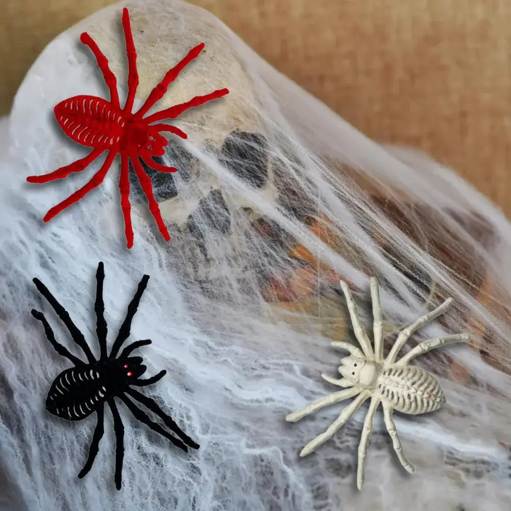 

Fake Spider Glowing Increase Atmosphere Horrible Simulation Halloween Spider Haunted House Decoration
