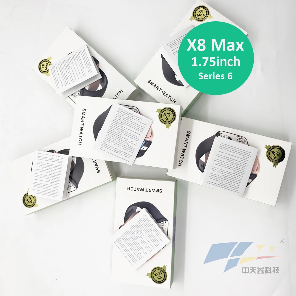 

New Arrivals X8 MAX Smart Watch Ip67 Waterproof Reloj Sleep Tracker Smartwatch Series 6