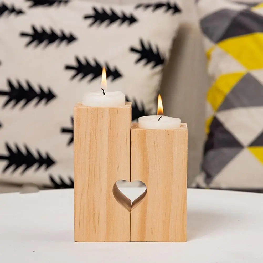 Бытовые модные подсвечники деревенские украшения в форме сердца Свадебный