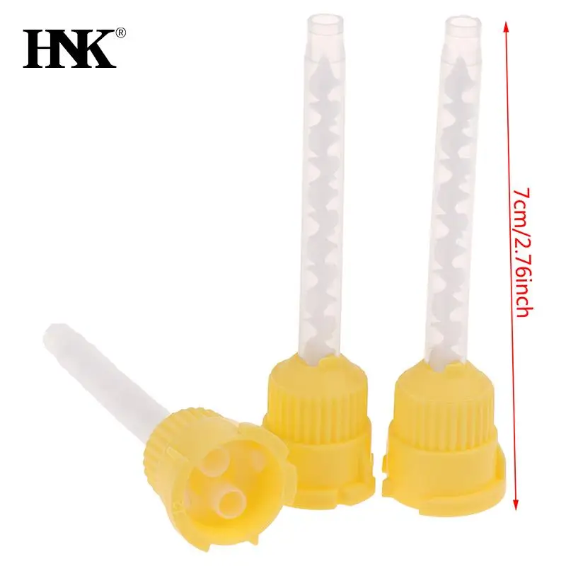 

50pcs Dental Materials Dentistry Silicone Rubber Conveying Mixing Head Disposable Impression Nozzles Mixing Tips Mixing Tube