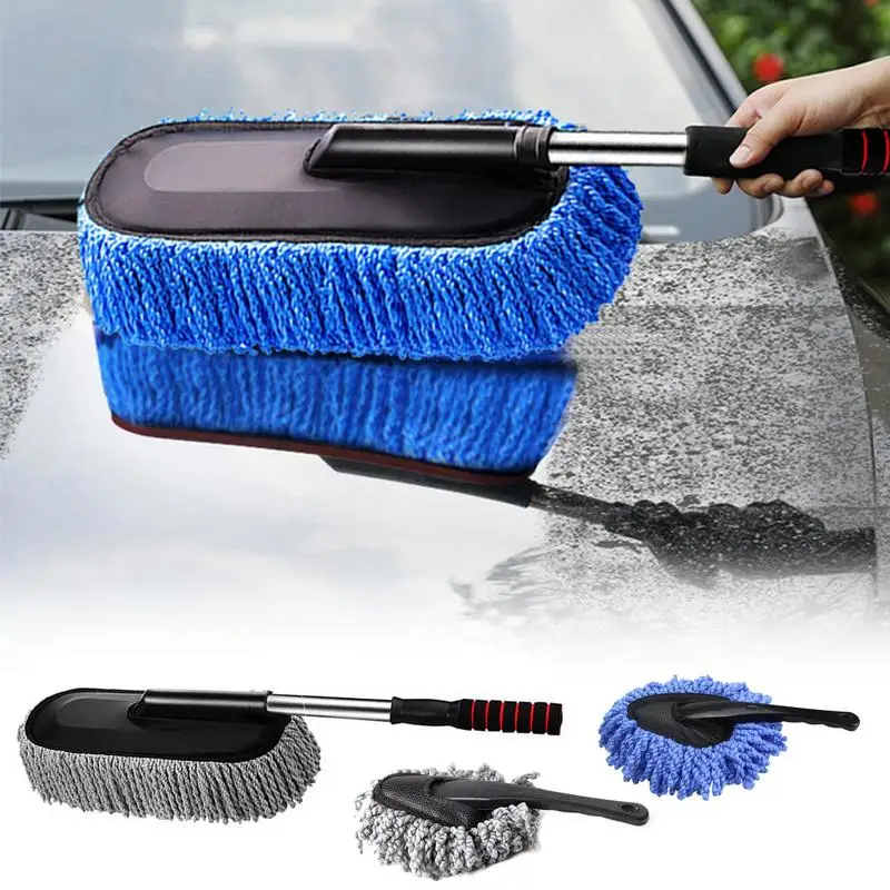 

Retractable Car Duster Car Detailing Brush Soft Auto Interior Detail Brush Multipurpose Dust Cleaning Duster Mop For Car