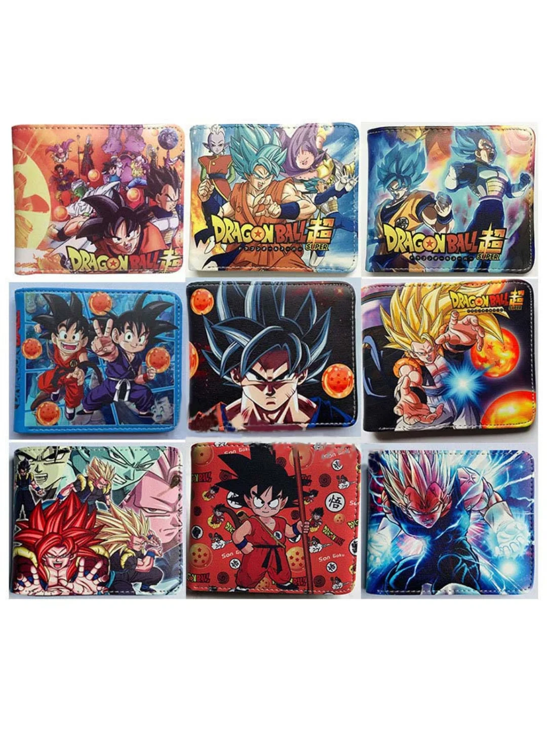 

41 Colors Cartoon Dragon Ball Short Wallet PU Leather Short Wallet Snorlax Charmander Cute Small Purse Bag Toy Handbag Gift
